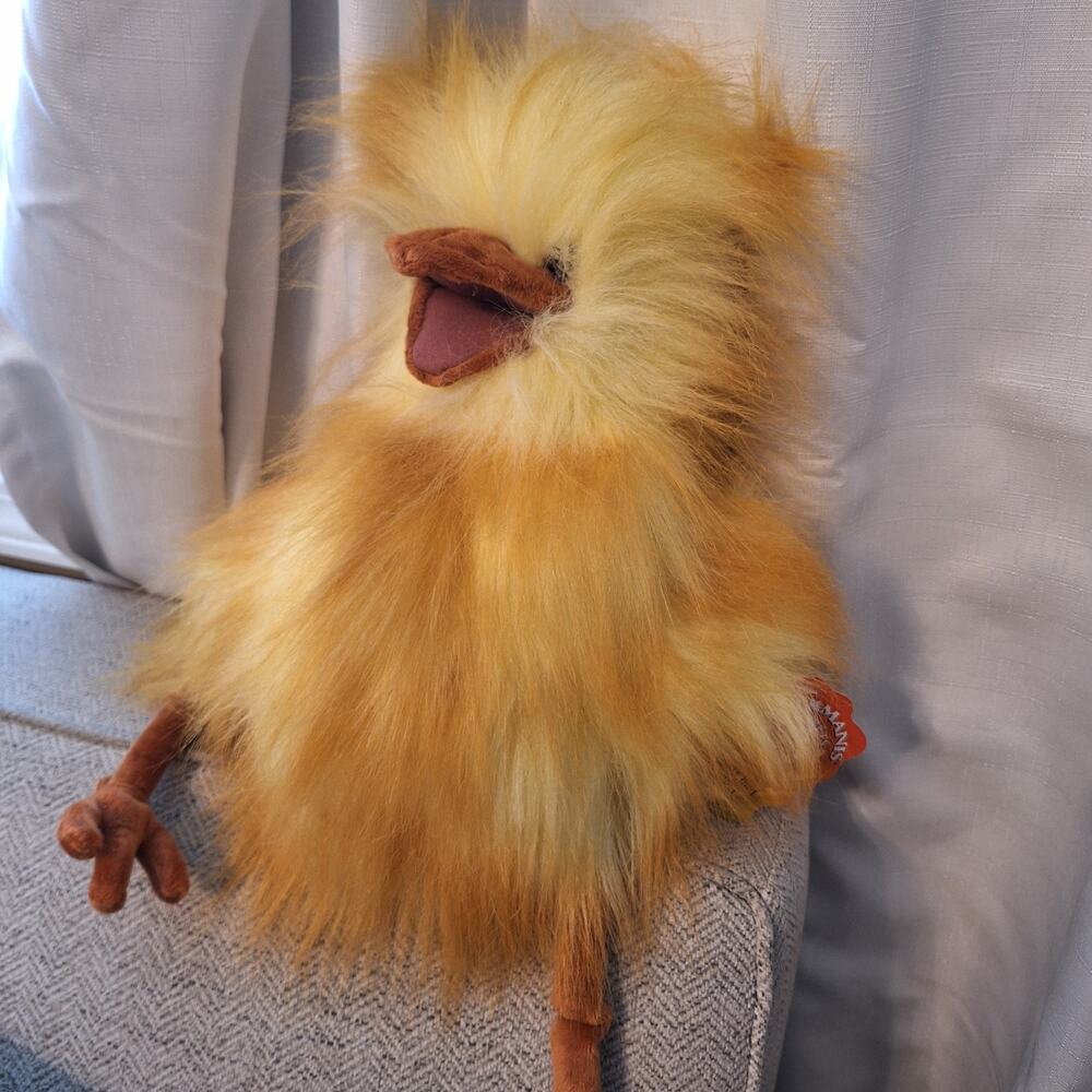 Folkmanis Funny Bird yellow plush floppy Puppet New kids collector toy